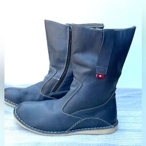 Oliberte blue leather boots